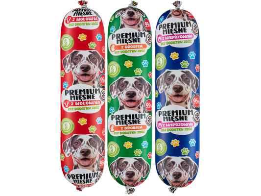 Zestaw 29x1kg Mokra karma baton Mięsne PREMIUM - mix smaków